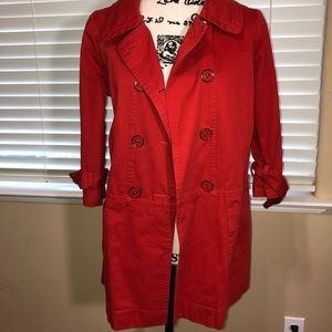 Red Lightweight Jacket/Coat with 3/4 Sleeves